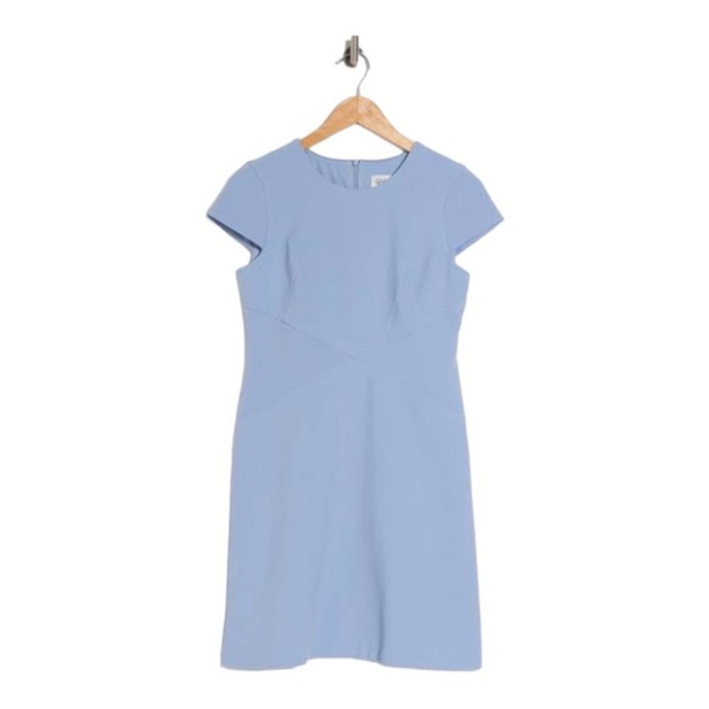 Eliza J Cap Sleeve Shift Dress in Blue NEW